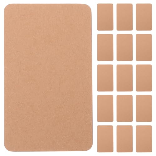 200pcs Kraft Blank Word Study Cards Rectangular Paper Tags for Aid