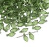 200Pcs Mini Leaf Charms for Jewelry Making, Acrylic Leaf Bead Bulk (5×10mm Green)