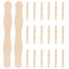 200pcs Thick Wavy Wood Craft Sticks for Adults and Students, Khaki