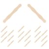200pcs Wavy Wooden Fan Handle Craft Sticks for Adults 20cm Thick