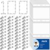 200 Pieces Badge Holder with Metal Clips, 100 Pieces Waterproof Horizontal Name Tag Holders ID Card Holder with 100 Pieces ID Badge Clip