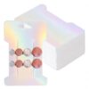 200 Pieces Hair Clip Display Cards 350gsm Cardstock Hair Bow Display Holder Hair Clip Bow Display Cards for Hair Accessories Display and Organizing 4.25x2.75 Inches(Holographic)