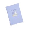 2026 Daily Journal 320 Pages Lined Leather Day Planner Softcover Academic Planner with Colorful Monthly for English Vertical Stripe Notebook