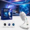 2026 Hd 5d Holographic Night Light,360° Adjustable Galaxy & Ocean Star Projector, and Play,6 Films