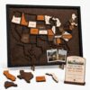 2026 New Wooden USA Travel Map Puzzle, 50 Removable States, Black Frame