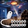 2026 Upgrade Plug and Play HD Star Projector with 12 Slides, RGB Galaxy Projector Night Lights for Bedroom Room Decor