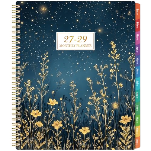 2027-2029 Monthly Planner - 3 Year Monthly Planner 2027-2029, Jan 2027 - Dec 2029, Calendar Planner with 36 Monthly Tabs, Notes Pages, Inner Pocket, Great for Long-Term Planning