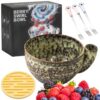 2027 Berry Bowls With Holes Ceramic,Self Spinning Berry Washing Bowl，yellow