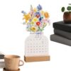 2027 Desk Calendar – Monthly Schedule Planner with Wooden Base