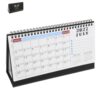 2027 Monthly Twin Wire Desk Calendar with Holidays Black