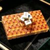 2027 New Amber Burl Wood Acrylic American Mahjong, 160 Pcs 4-Layer Tiles