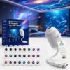 2027 Upgrade 5D Dynamic Holographic Galaxy Star Projector Night Light, 24 HD Films 360° Adjustable 2-in-1 Starry Sky Projection Lamp, Plug and Play USB Powered Hologram Projector for Bedroom