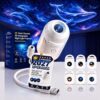 2027 Upgraded Hd Smart Dynamic 5d Holographic Night Light Projector - Plug and Play Hd Star Projector - 360° Adjustable Hd Galaxy and Ocean Projector for Bedroom Ceiling，6 Projection Films