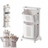 2027 Upgrade Vertical 4 Tier Laundry Basket Organizer, Removable 4 ＆ 3-Tier Laundry Hamper Sorter with Wheels, Stackable Laundries Baskets (L,2-Tier)