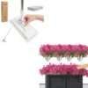 20 Bundles Fake Morning Glory Flowers & Hands Free Flat Mop Cleaning Set