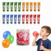 20 Pack Blow Plastic Bubbles Tubes for Kids – Magic Bubble Balloon Toys, 90s Nostalgia Blowing Bubble Ball Kit for Party Favors, Gifts, Outdoor Play & Craft Fun