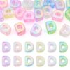 20Pcs Acrylic Large Letter Beads Iridescent Big Letter D Bead for DIY Craft