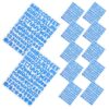 20pcs Blue Alphabet Number Stickers, Small Self Adhesive Paper Decals