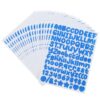 20pcs Blue Alphabet Stickers for DIY Crafts and Mailbox Paper Decals