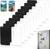 20PCS DIY Clear Acrylic Fridge Magnet Kit, Custom Magnets for Photo Refrigerator with Adhesive, Rectangle Thin Memory Transparent Picture Backing for Kitchen Office Classroom Decor (1.2x2in)