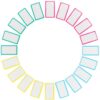20pcs Dry Erase Labels Reusable Sticky Tags Nano Glue for Organizing