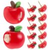 20pcs Fruit Push Pins Red Resin Metal Decorative Thumb Tacks