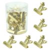 20pcs Gold Push Pins Clips Metal Pushpin Holder for Bulletin Board