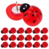 20pcs Ladybug Shaped Push Pins for Cork Boards, Maps, and Posters