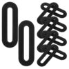 20pcs Mm Black Plastic Oval Coin Slot for DIY Crafts