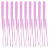 20pcs Plastic Tweezers for Arts and Crafts, Purple Straight Tip
