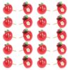 20pcs Realistic Fruit Push Pins Red Resin Metal Decorative Tacks