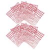 20pcs Rhinestone Nail Stickers Self Adhesive Acrylic Red Gems Charms
