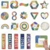 20PCS Sensory Stickers for Anxiety Relief & Mindfulness,Boho Breathing Calm Strips & Textured Fidget Stickers for Mood,Desk Fidget Tools for Classroom, Office & Mental Health