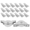20pcs Sliding Door Cabinet Pulley Set Quiet Glide