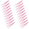 20pcs ’s Plastic Bead Tweezers Set for Preschool Crafting Pink