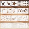 20 Pcs Star Stencils for Painting Reusable Plastic Star Drawing Templates Large Stars Stencil Template for DIY Crafts on Yard, Wood, Walls, Furniture, Canvas, Fabric