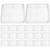 20pcs Sterile Square Petri Dishes 4 Inch Ps Plates for Lab Use