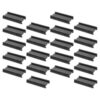 20pcs Warehouse Shelf Label Holder Black PVC Reusable Tag Display