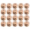 20Pcs Wooden D6 Dice Set, 20mm Round Corner, 6 Sided Gaming Dice for Adults Standard Game Dice