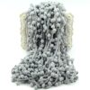 20 Yards Pom Poms Fringe Ball Trim Sewing Ribbon Embroidered Lace Tassel Applique for Clothing Accessories Bedding Quilting Crafts Supplies (Grey)