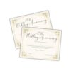 20 Year Wedding Anniversary Milestone Certificate on Linen 6pk 8.5x11” Gift Congratulations Celebration to Frame Keepsake Church Vow Renewal