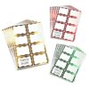 216 Pcs Foil Name Tag Stickers 3x2 Inch, Gold Green Red