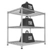 21"Depth Heavy Duty Wire Shelving Unit 3-Tier Metal Storage Shelves Adjustable Steel Wire Rack Utility Shelving Wire Shelf Organizer for Garage Basement Pantry Laundry Warehouse 21"D x 36"W x 35.5"H
