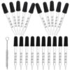 21pcs Glass Graduated Dropper Set with Straight Bent and Bulb Tips