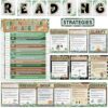 21pcs Reading Strategies Posters Reading Bulletin Board Decoration Read Corner Posters Farmhouse Bulletin Board Decorations for Elementary Middle High School Library Wall Decor Teacher Supplies