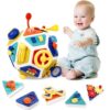22-in-1 Baby Activity Cube,Montessori Sensory Toy Toddler 1-3, Kid Education Learning Activity Toys, Early Educational Birthday Gift for 1 2 Year Olds Boy Girl (Colorful)