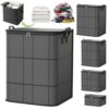 220L Spacious Moving Storage Bin with Reinforced Handles & Zipper, XXL Foldable Fabric Storage Bag for Bedding, Clothes, Quilts, Comforters, Closet Organization & Moving (XXL: 23.6x19.7x27.6 in,1)
