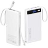 22.5W Fast Slim Portable Charger,Power Bank with 2 Built-in Cables 10000mAh