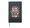 23 Years Old 23rd Birthday Born in 2000 Women Girls Floral Hardcover Journal, Black