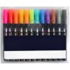 24-Color Dual-Line Outline Markers Set, Self-Outline Metallic Marker Pens with Fluorescent Effect, Smooth Ink Flow, Lasting Tip, for DIY Journals, Greeting Cards, Drawing, 5.5 x 5.1 x 0.8 in